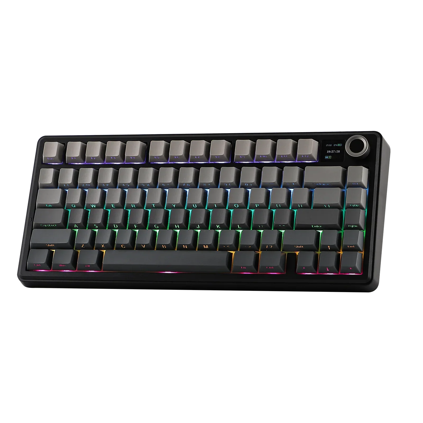 AULA - F75 MAX Mechanical Keyboard with TFT Screen - Klawiatura Mechaniczna - Gradient Grey Side-Engraved - Image 10
