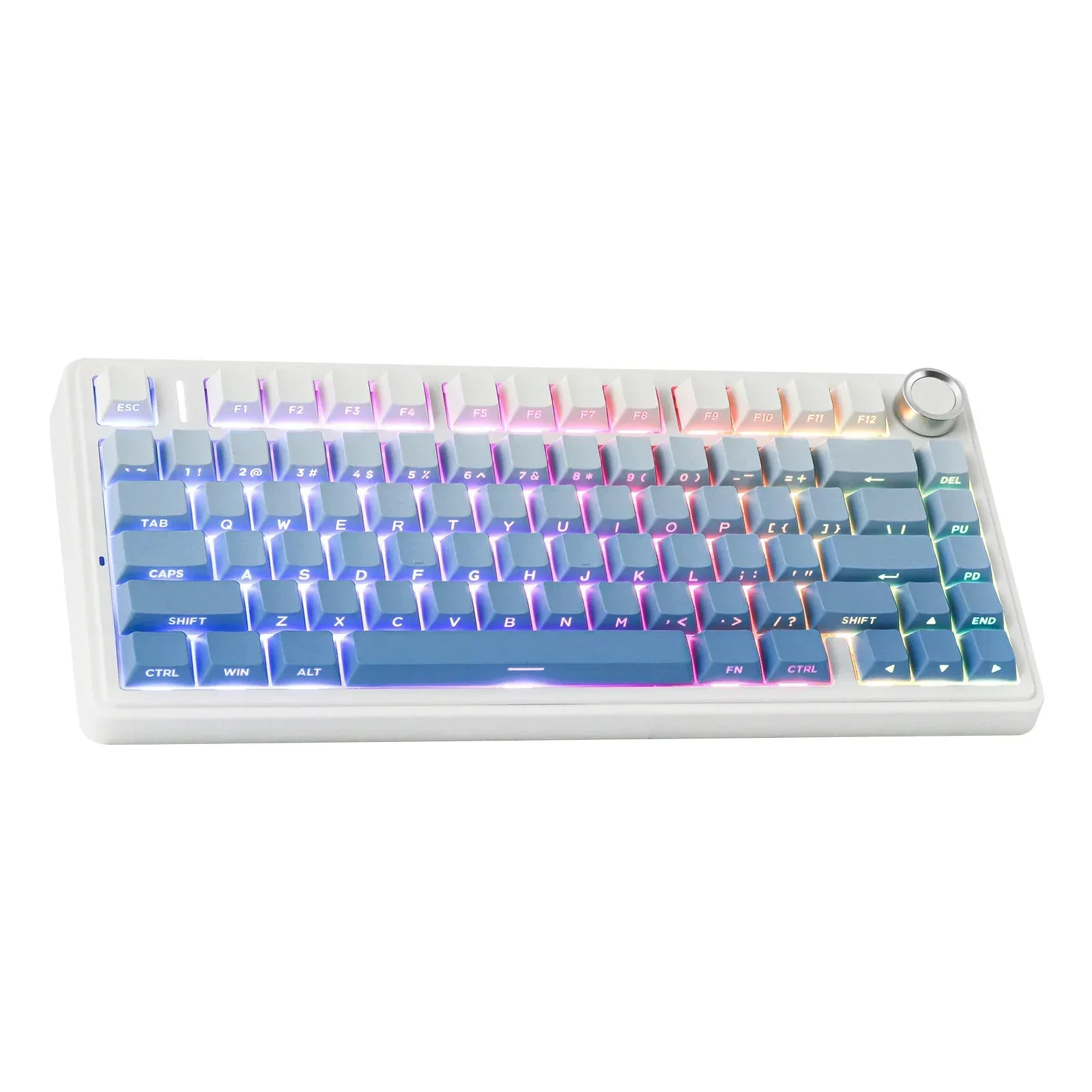 AULA - F75 Wireless Mechanical Keyboard - Bezprzewodowa Klawiatura Mechaniczna - Gradient Blue Side-Engraved - Image 8