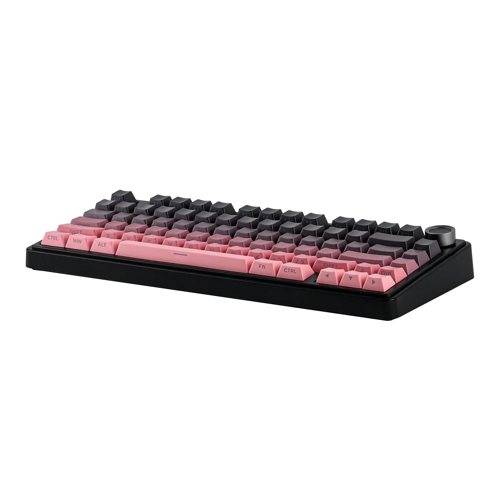 AULA - F75 Wireless Mechanical Keyboard - Bezprzewodowa Klawiatura Mechaniczna - Gradient Pink (Black) Side-Engraved - Image 5