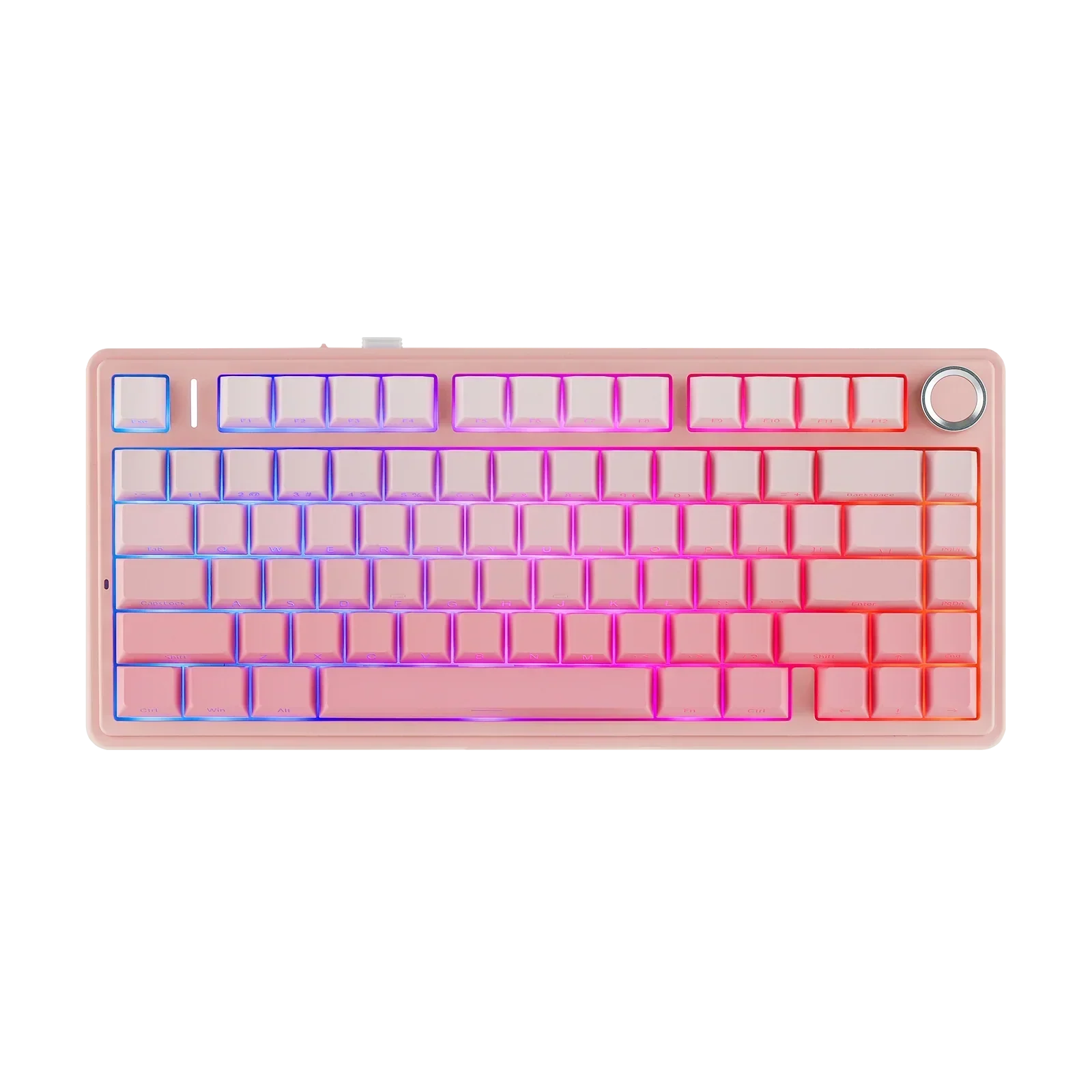 AULA - F75 Wireless Mechanical Keyboard - Bezprzewodowa Klawiatura Mechaniczna - Gradient Pink Side-Engraved - Image 5
