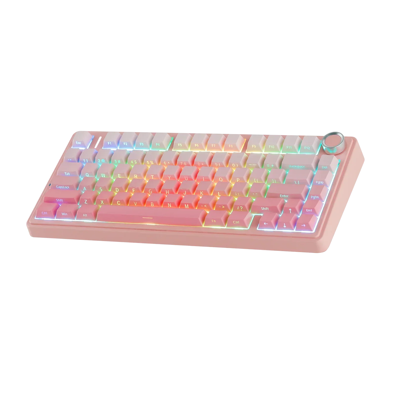 AULA - F75 Wireless Mechanical Keyboard - Bezprzewodowa Klawiatura Mechaniczna - Gradient Pink Side-Engraved - Image 6
