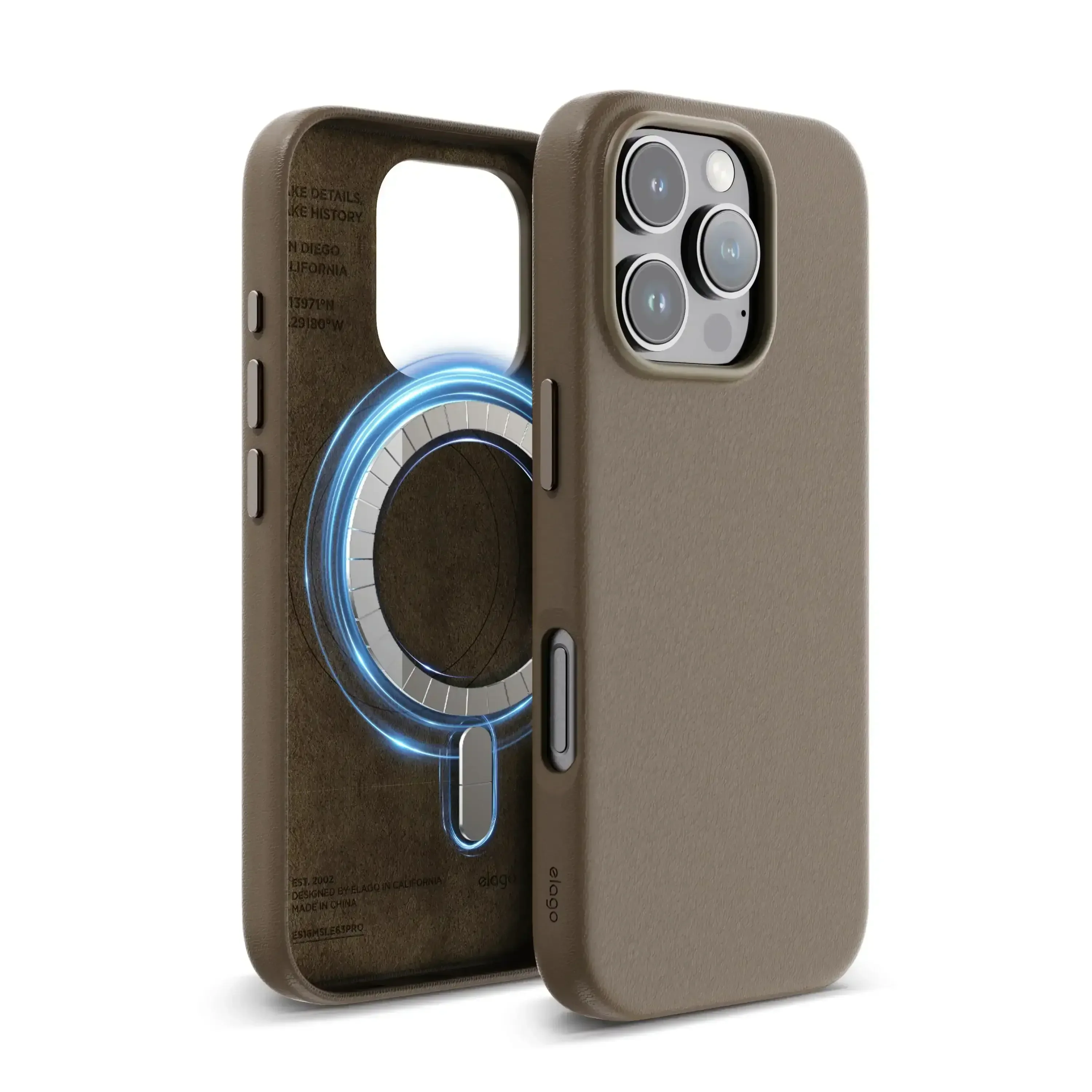 Elago - Magnetic Leather Case for Iphone 16 Pro / Pro Max - Skórzane Etui z MagSafe - Image 5