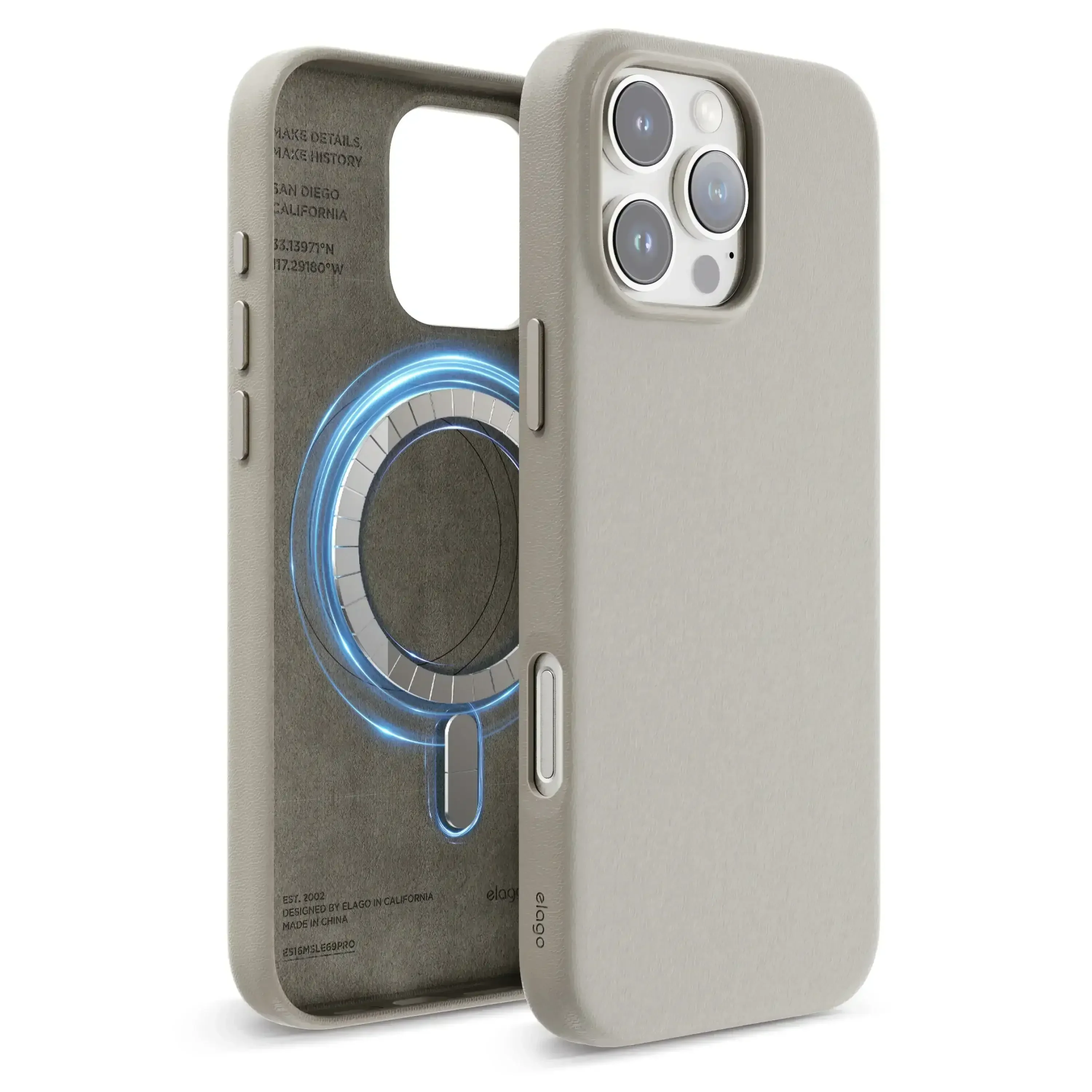 Elago - Magnetic Leather Case for Iphone 16 Pro / Pro Max - Skórzane Etui z MagSafe - Image 6