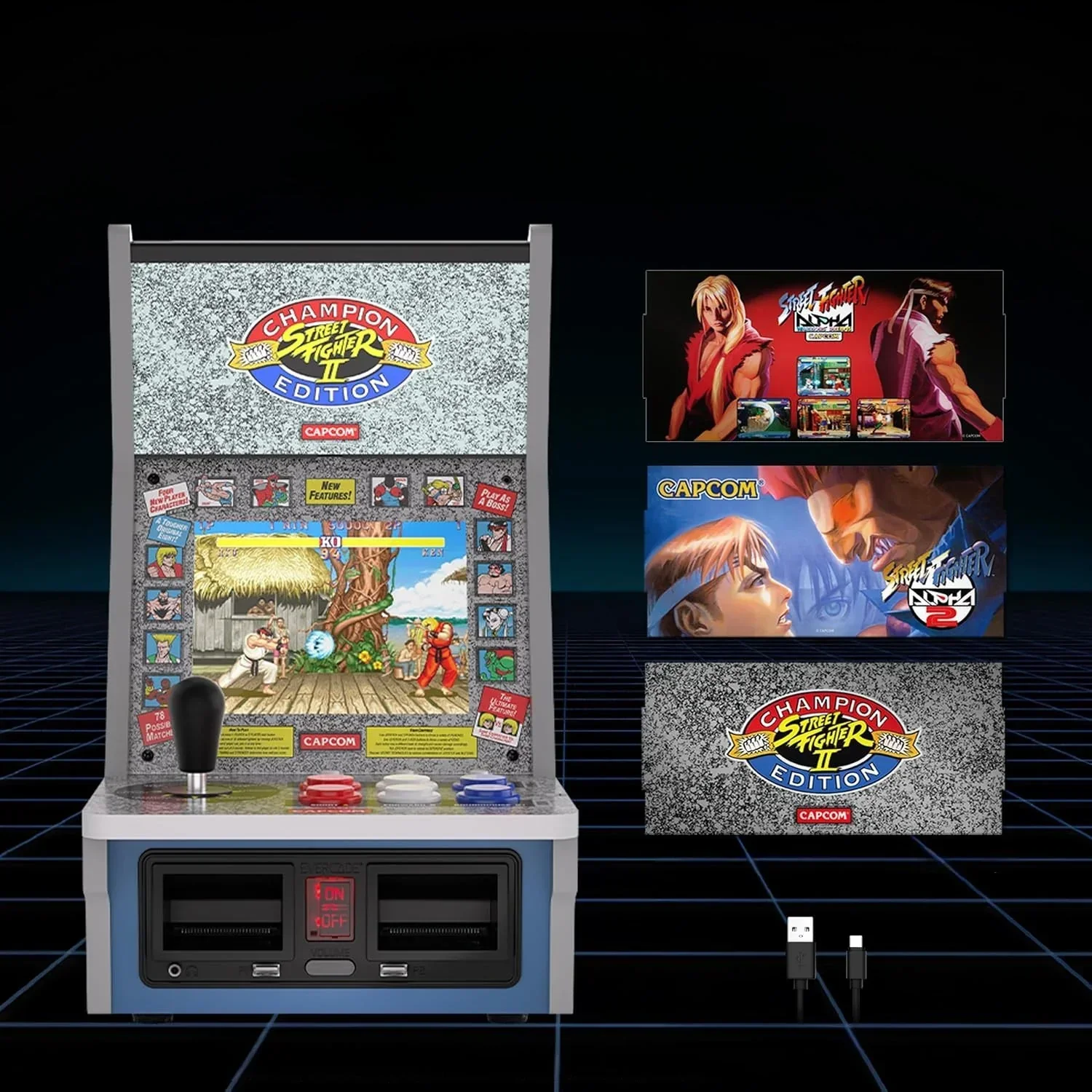 Evercade - Alpha Street Fighter Bartop Arcade - Retro Konsola Arcade - Image 6