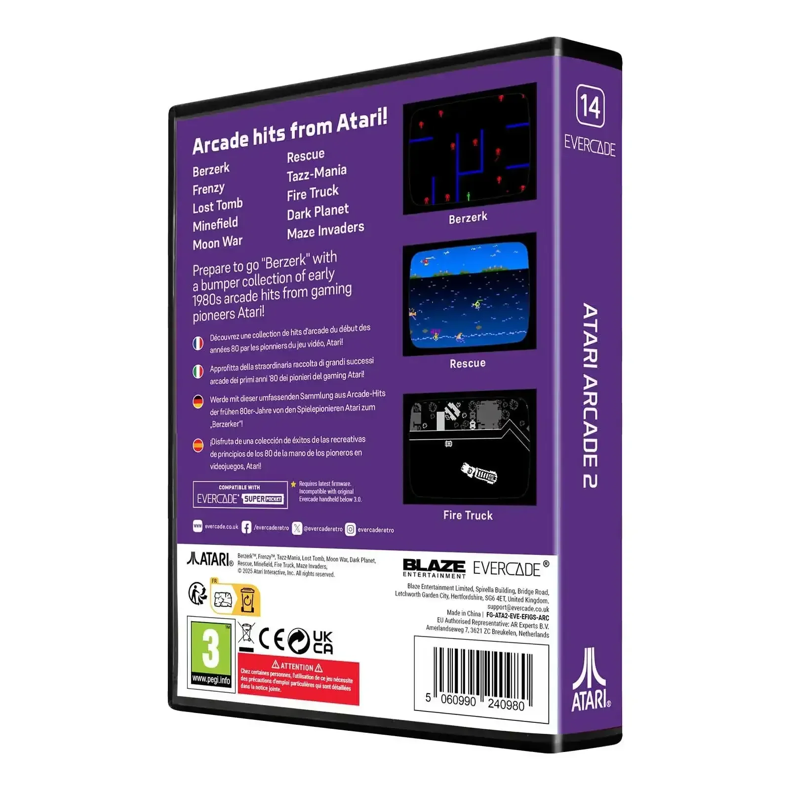 Evercade - Atari Arcade 2 - Zestaw Gier Retro - Image 2