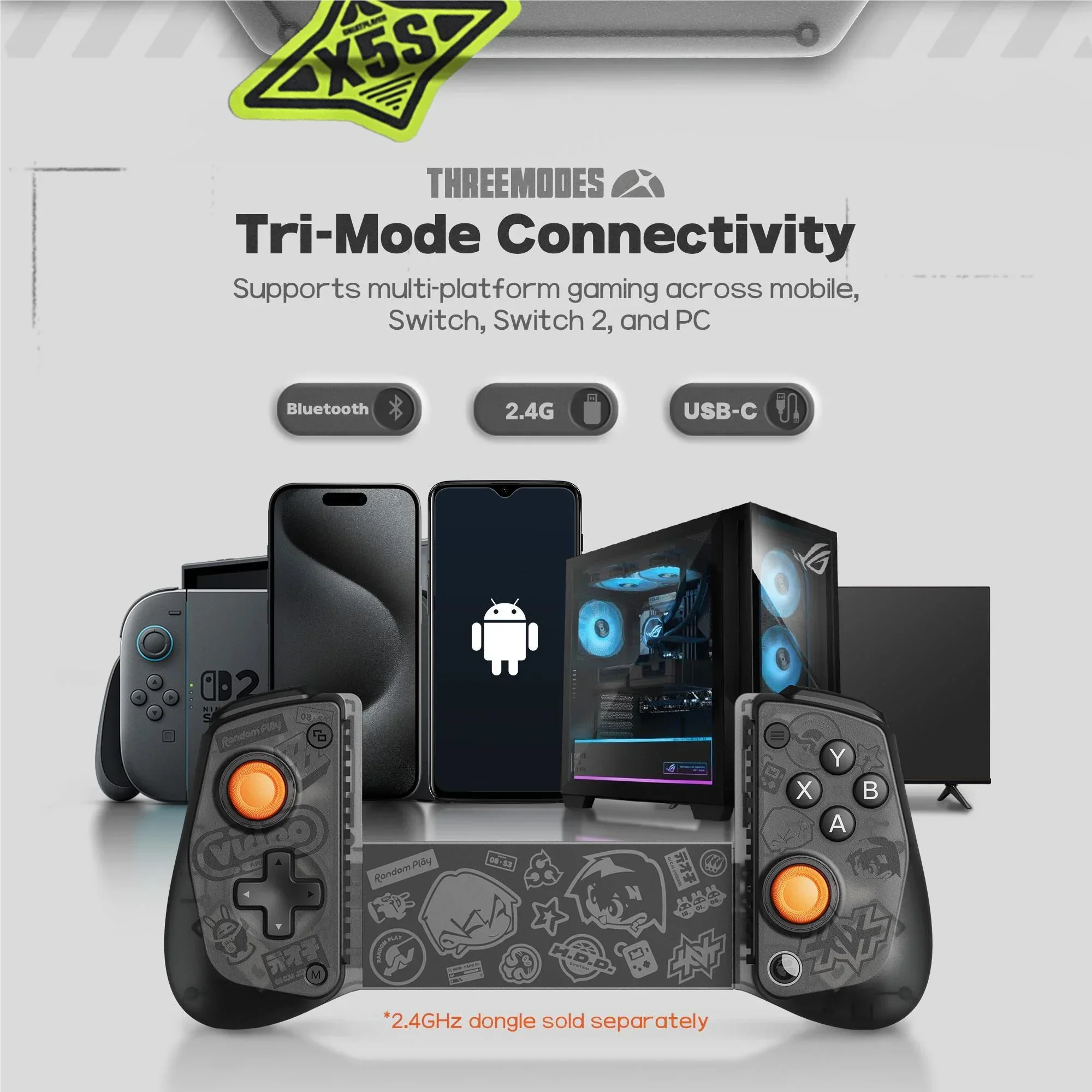 GameSir - X5s Zenless Zone Zero Edition Wireless Mobile Controller - Bezprzewodowy Kontroler do Gier Mobilnych - Image 6
