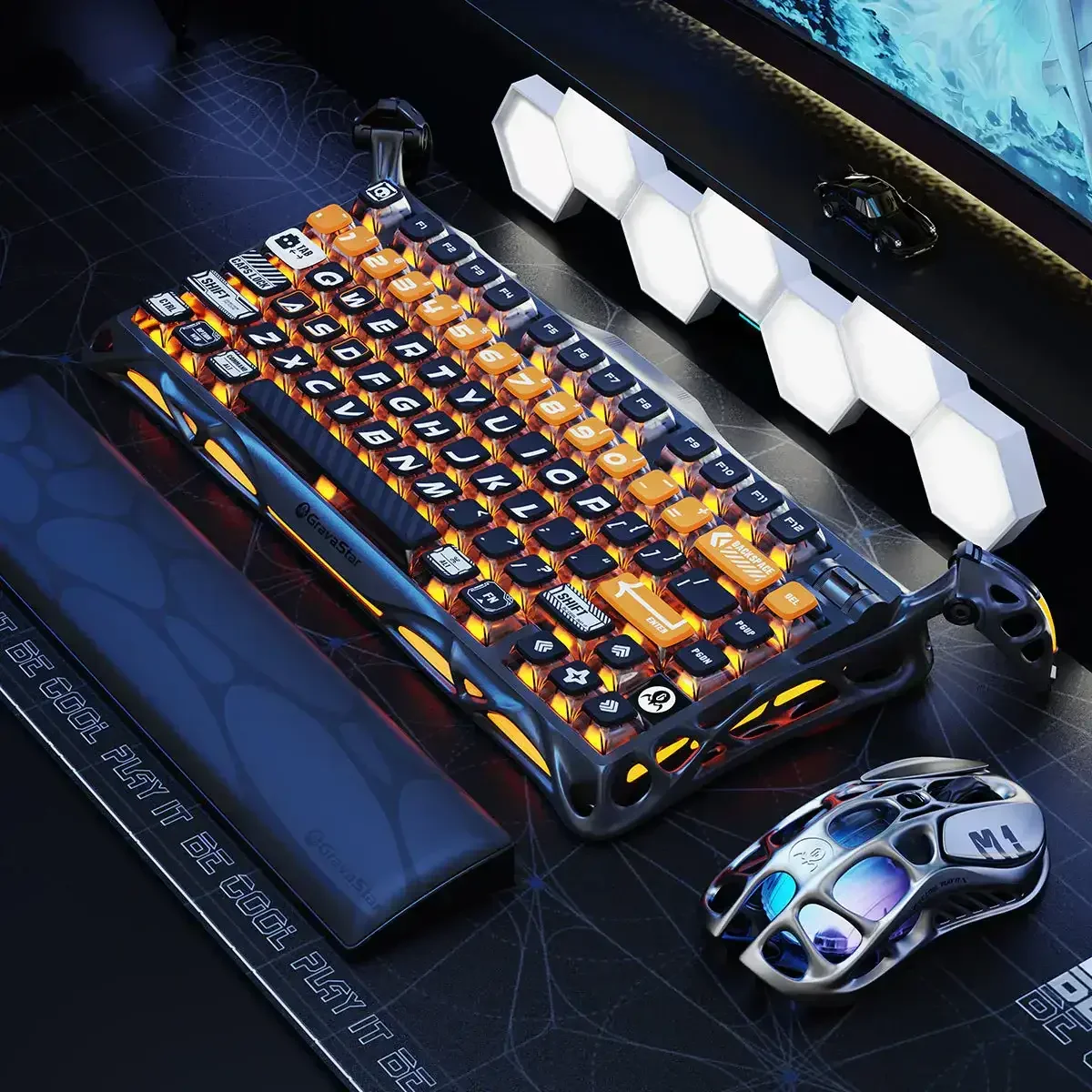 GravaStar - Mercury K1 Pro CyberFlare Wireless Mechanical Keyboard - Bezprzewodowa Klawiatura Mechaniczna - Image 8