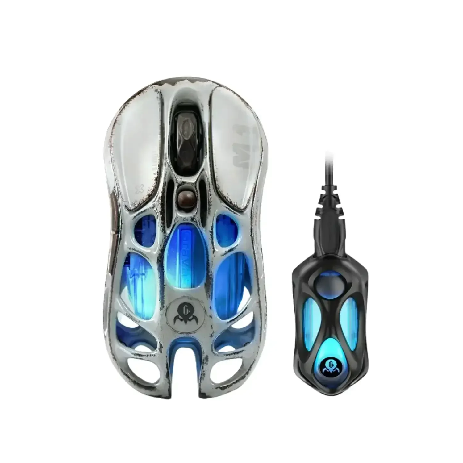 GravaStar - Mercury M1 Pro Battle Worn Edition-Silver Mist Wireless Gaming Mouse - Bezprzewodowa Myszka Gamingowa - Image 4