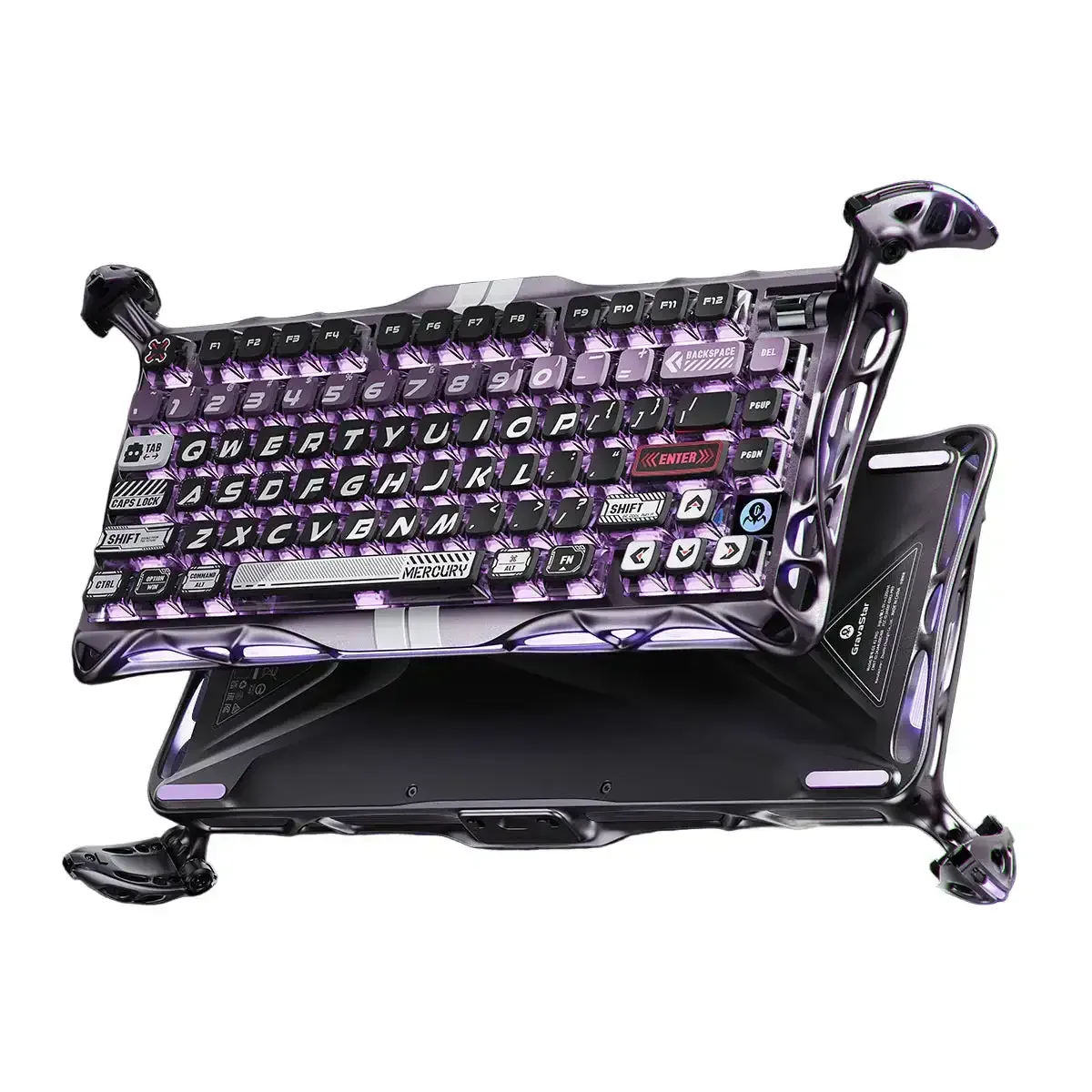 GravaStar - Mercury V75 Pro Iron Purple Wired Magnetic Keyboard - Przewodowa Klawiatura Magnetyczna - Image 6