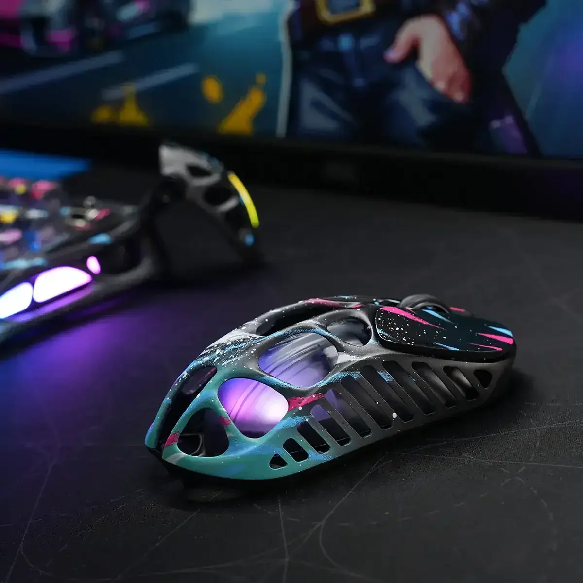 GravaStar - Mercury X Pro Special Edition Neon Graffiti Wireless Gaming Mouse - Bezprzewodowa Myszka Gamingowa - Image 7