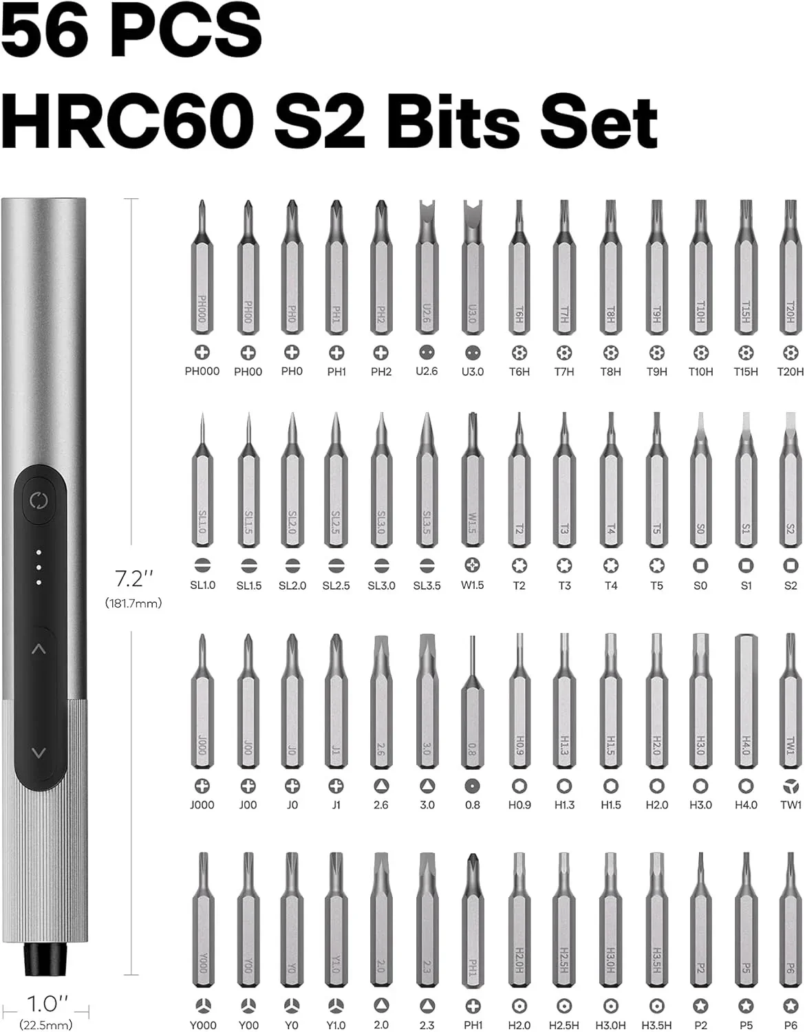 Hoto - SNAPBLOQ™ S-A01 - Electric Precision Screwdriver Master Set (56-Piece) - Elektryczny Wkrętak Precyzyjny z Zestawem Bitów - Image 6