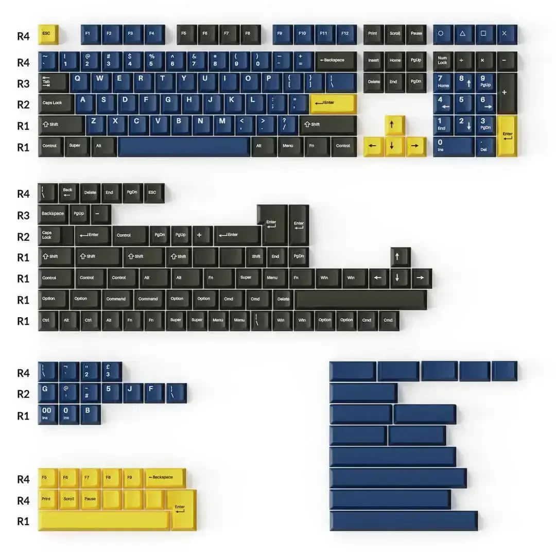 Keychron - Cherry Profile Double-Shot PBT Full Set Keycaps - Royal