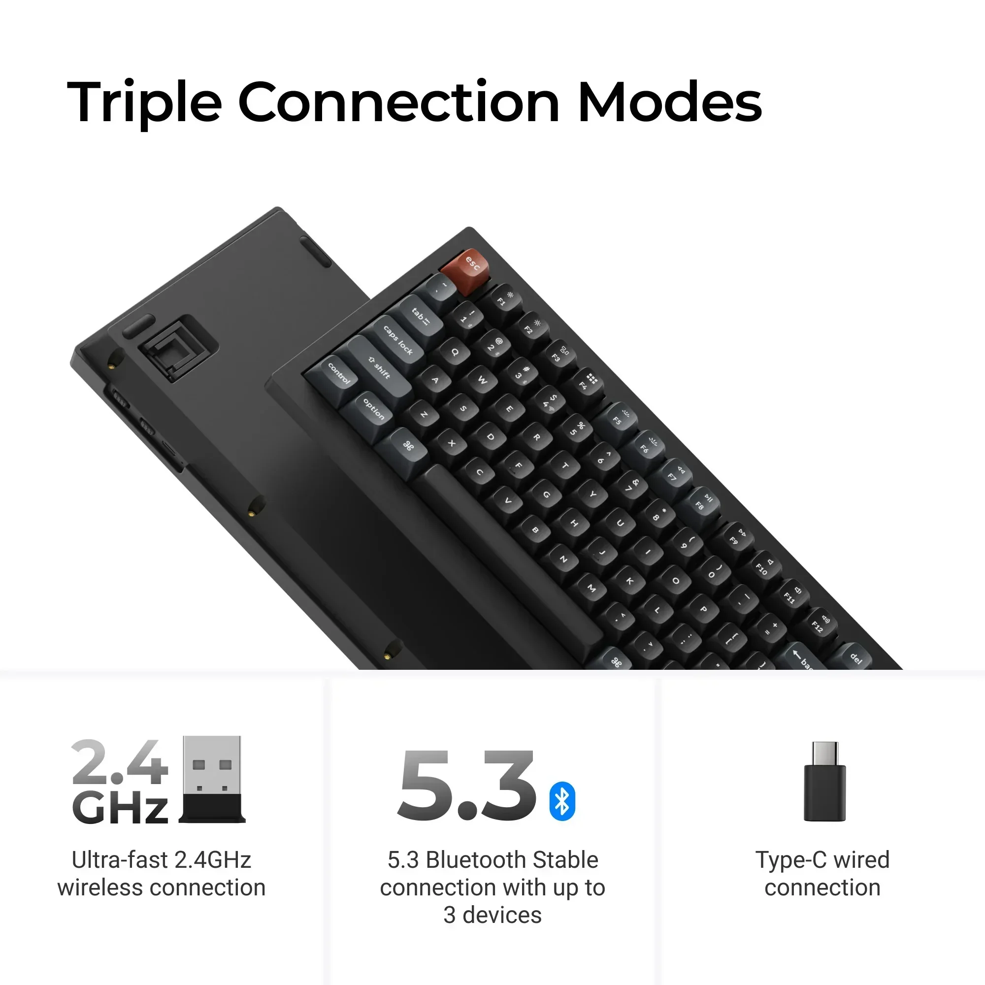 Keychron - V5 Ultra 8K Wireless Custom Mechanical Keyboard - Bezprzewodowa Klawiatura Mechaniczna - Image 9