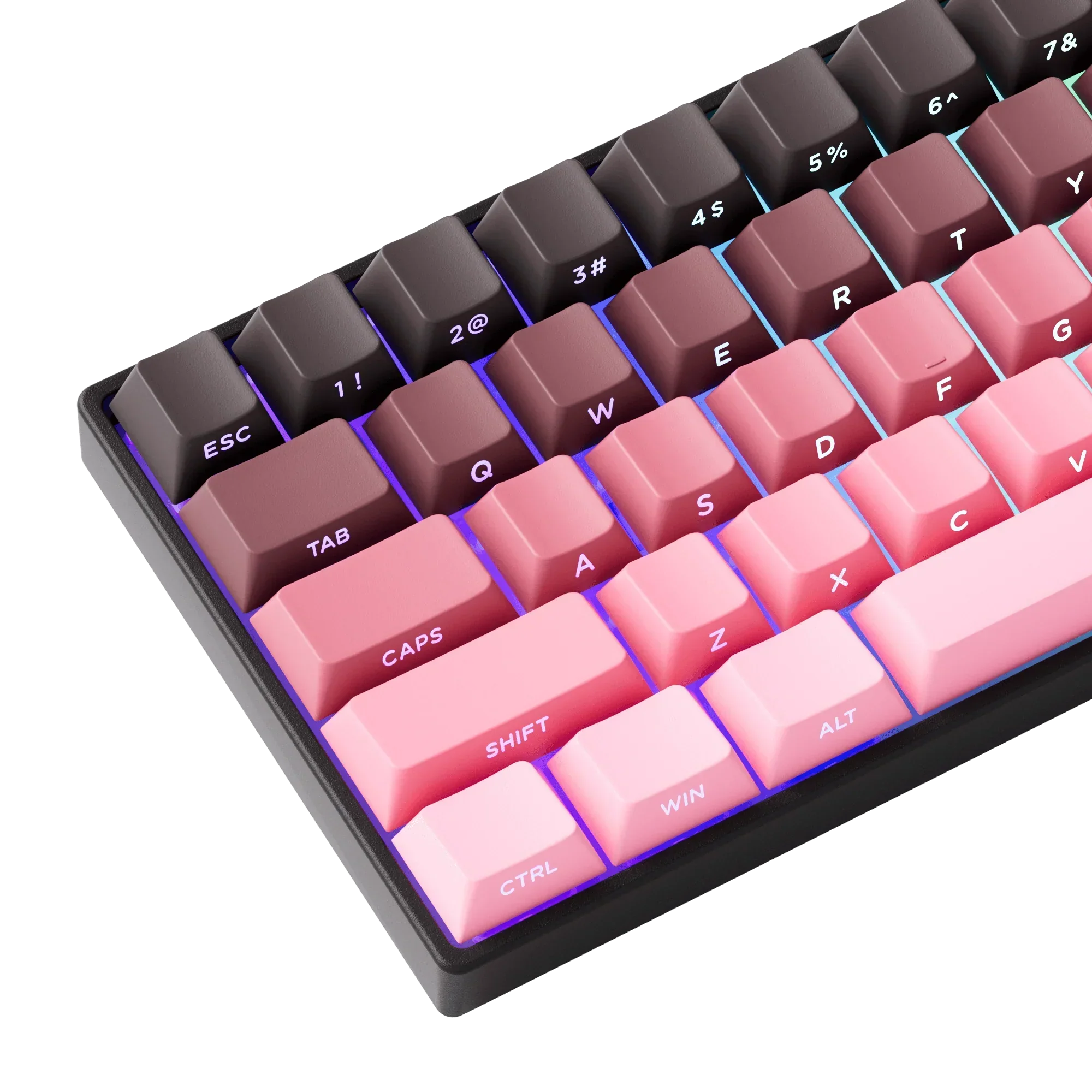 MonsGeek - FUN60 Pro HE Side-Printed Black & Pink Gradient - Klawiatura Magnetyczna - Image 6