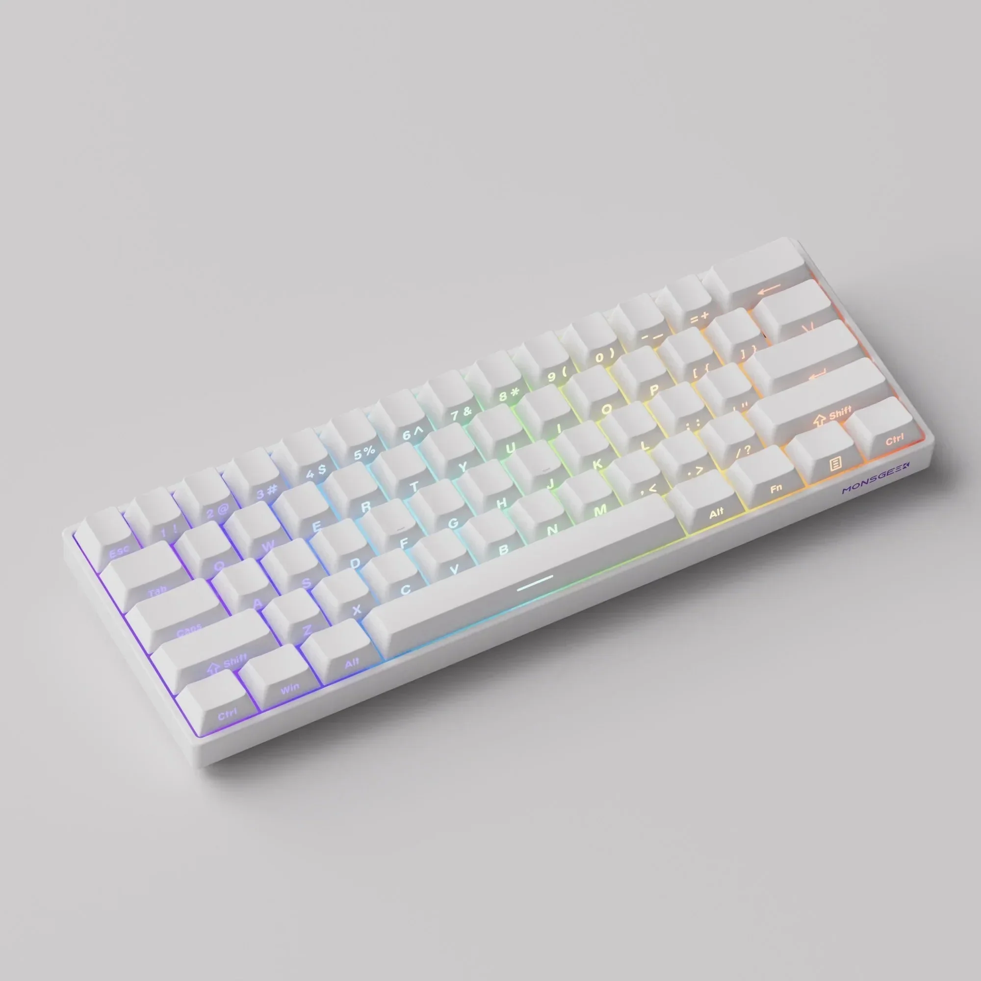MonsGeek - FUN60 Pro HE Side-Printed Shine-Through White - Klawiatura Magnetyczna - Image 6