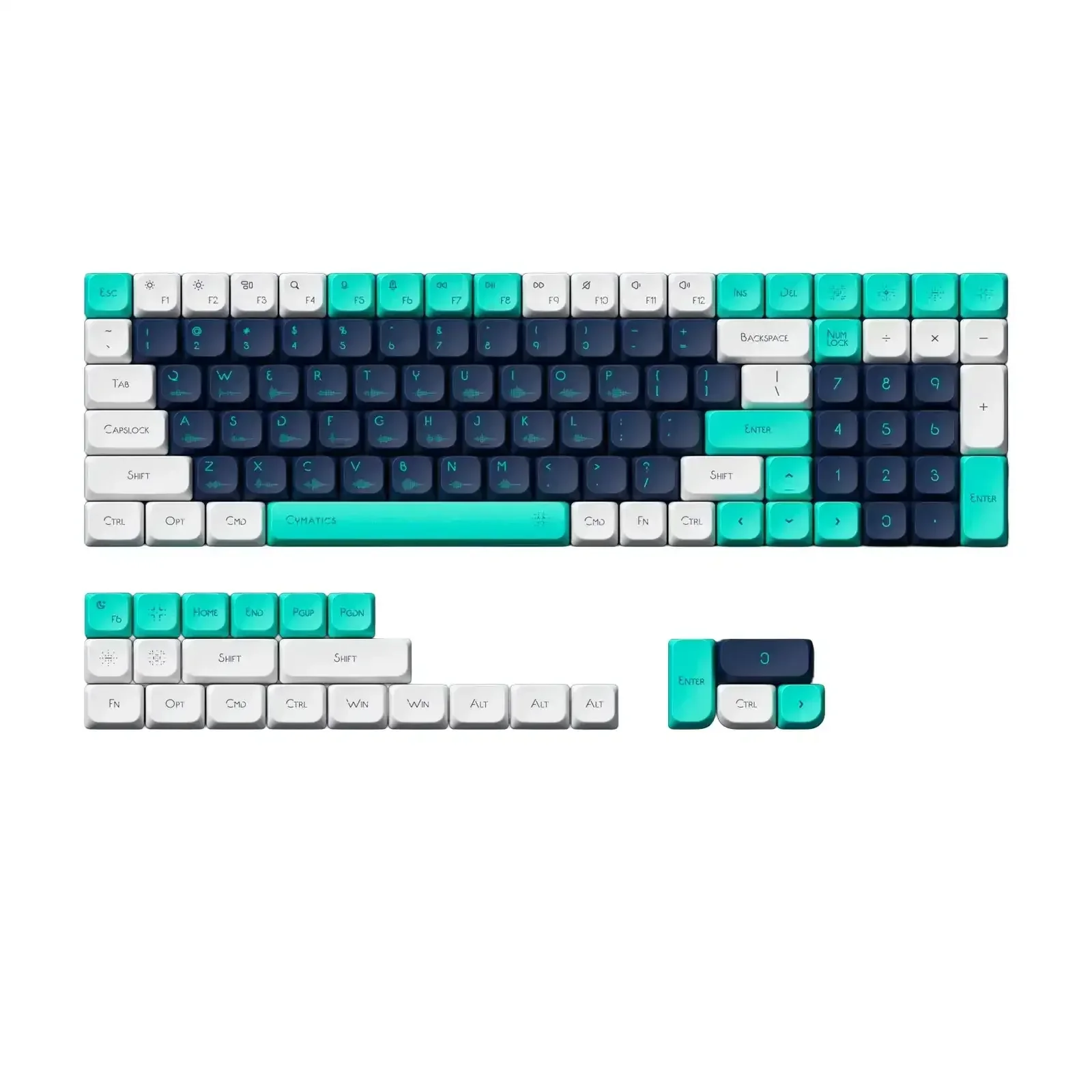 NuPhy - Cymatics nSA Profile Dye-sub PBT Keycaps - Niskoprofilowe Nasadki do Klawiatury - Image 5