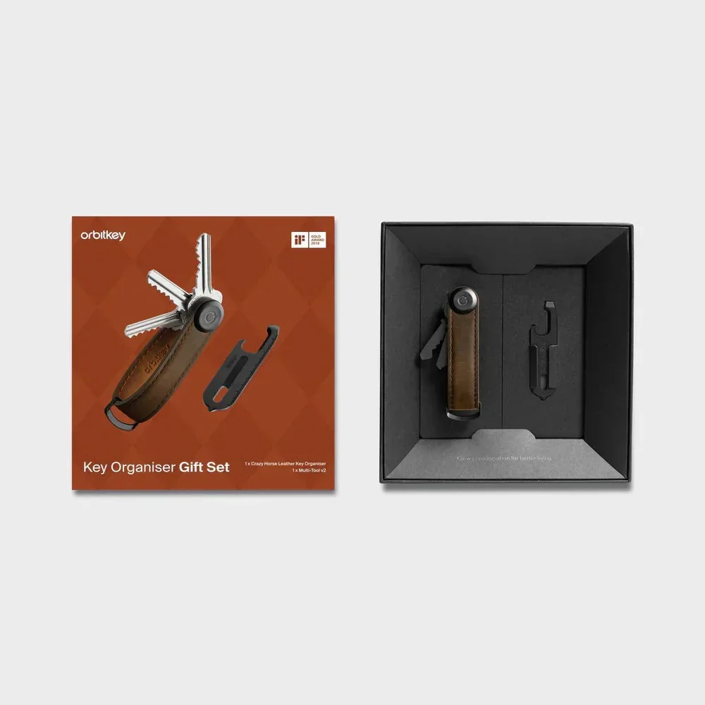 Orbitkey - Key Organizer Crazy Horse + Multi-Tool v2 Set - Zestaw Organizer do Kluczy + Multitool - Image 12