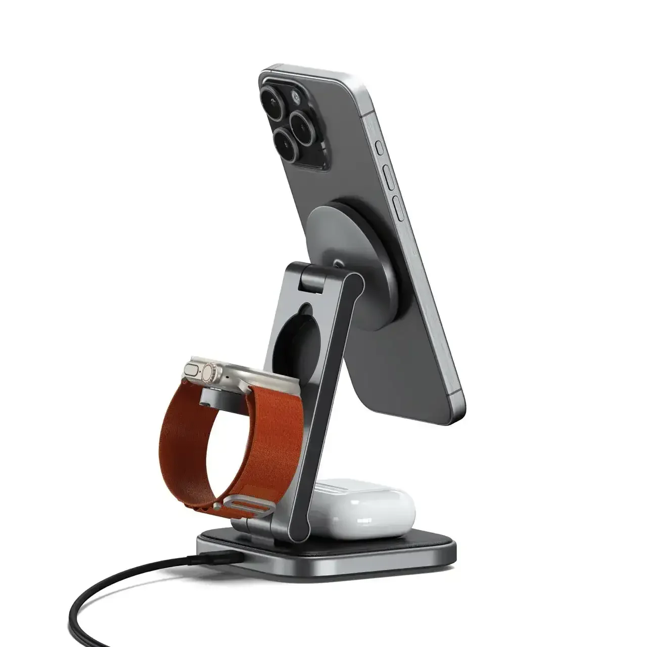 Satechi - 3-in-1 Foldable Qi2 Wireless Charging Stand - Image 2
