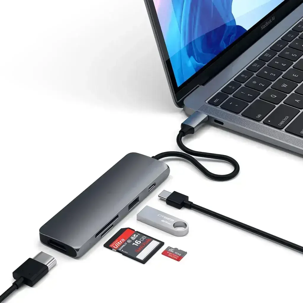 Satechi - USB-C Multiport Pro Adapter with Multiple Connectivity and 4K HDMI - Hub USB-C z HDMI - Image 2